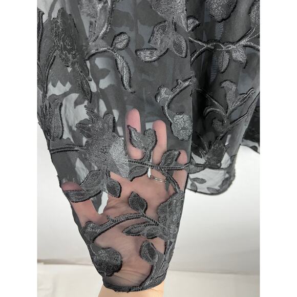 Cinema Exoile Slip Dress Babydoll Bustier Black Sheer Slip Whimsigoth Lingerie - Picture 4 of 6